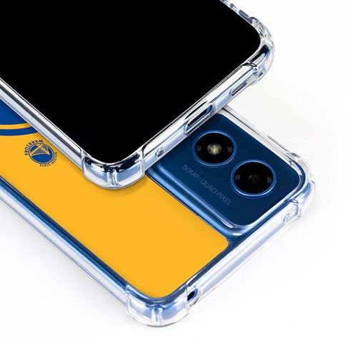 NBA Golden State Warriors Large Logo Moto G 5G (2024) Clear Case
